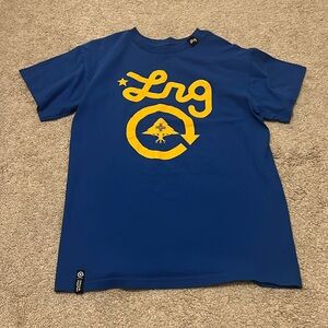 Lifted‎ Research Group LRG Mens Blue Yellow Cycle Logo Short Sleeve Shirt Tee M